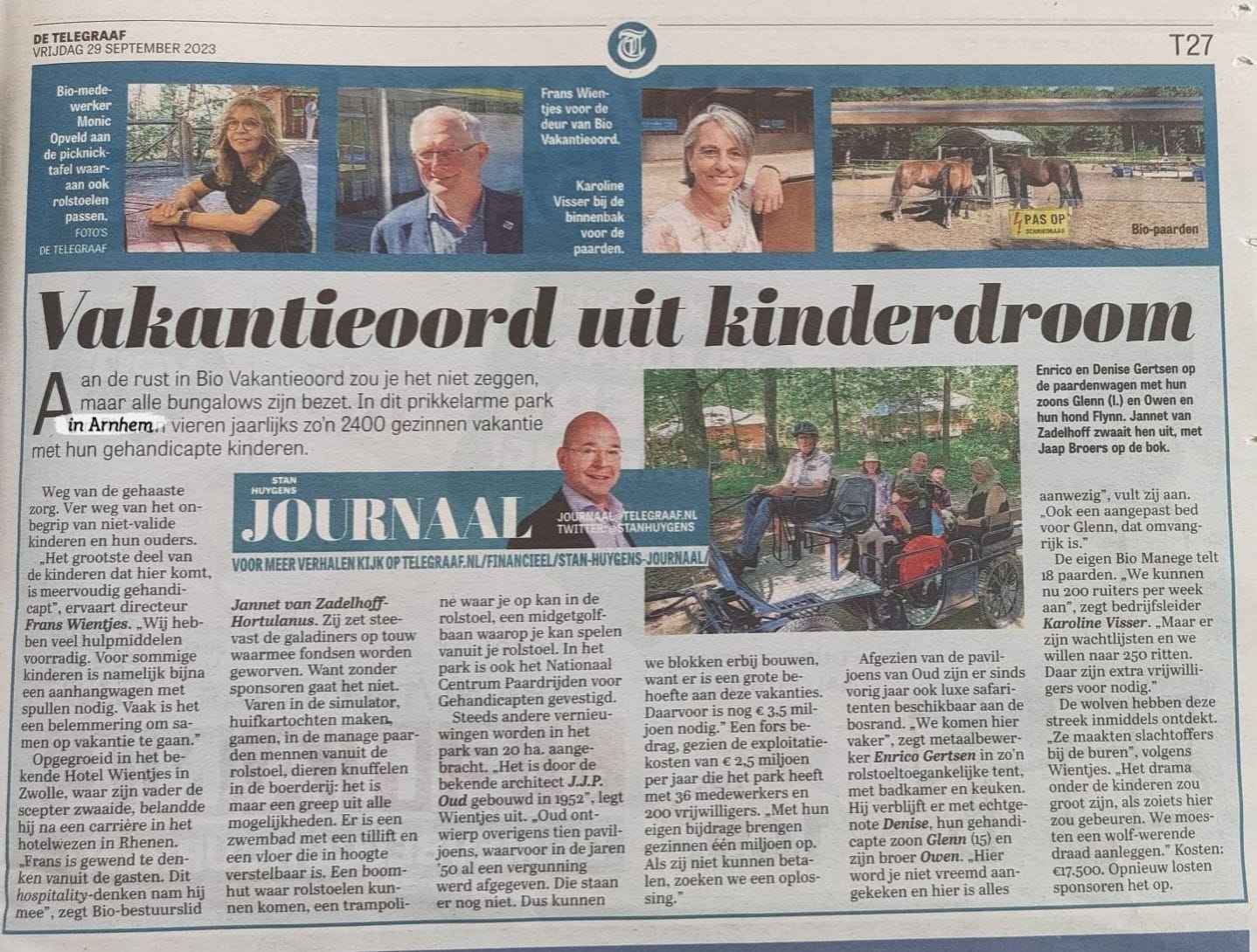 Stuk Telegraaf 29 sept. 2023 Pieter Klein Beernink.jpeg